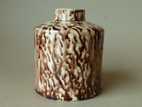18th century whieldon tea caddy canister 1770 english creamware pottery - CATEGORY: ANTIQUE CERAMICS - DATED 1750