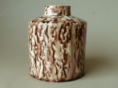 18TH CENTURY WHIELDON TEA CADDY CANISTER 1770 ENGLISH CREAMWARE POTTERY - ADDITIONAL PHOTO 1