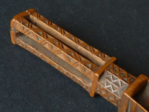 APPLE CORER BOXWOOD CHIP CARVED TREEN GEORGIAN WELSH - ADDITIONAL PHOTO 4