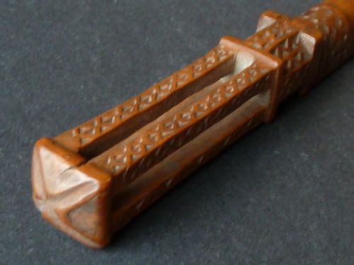 APPLE CORER BOXWOOD CHIP CARVED TREEN GEORGIAN WELSH - ADDITIONAL PHOTO 5