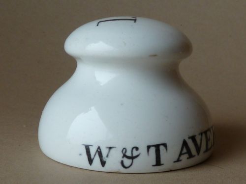 AVERY 1LB CERAMIC BUN WEIGHT WEDGWOOD PEARLWARE GROCERS POTTERY W T BIRMINGHAM IMPERIAL ONE POUND - ADDITIONAL PHOTO 2