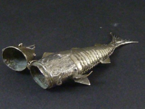 ARTICULATED SILVER FISH SPICE BOX STERLING BESAMIN JUDAICA - ADDITIONAL PHOTO 4