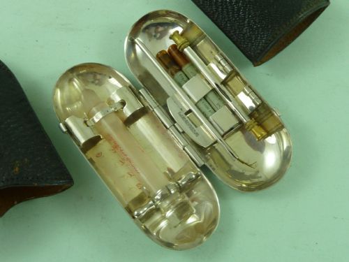 800 silver box burroughs wellcome glass syringe rd no 4073234 1903 hallmarked 800 antique - CATEGORY: ANTIQUE SILVER - DATED 1910