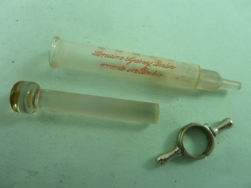 800 SILVER BOX BURROUGHS WELLCOME GLASS SYRINGE RD NO 4073234 1903 HALLMARKED 800 ANTIQUE - ADDITIONAL PHOTO 6