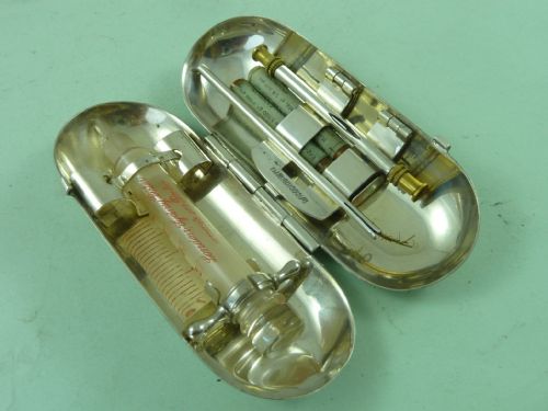 800 SILVER BOX BURROUGHS WELLCOME GLASS SYRINGE RD NO 4073234 1903 HALLMARKED 800 ANTIQUE - ADDITIONAL PHOTO 7