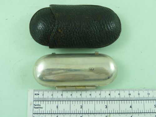 800 SILVER BOX BURROUGHS WELLCOME GLASS SYRINGE RD NO 4073234 1903 HALLMARKED 800 ANTIQUE - ADDITIONAL PHOTO 8