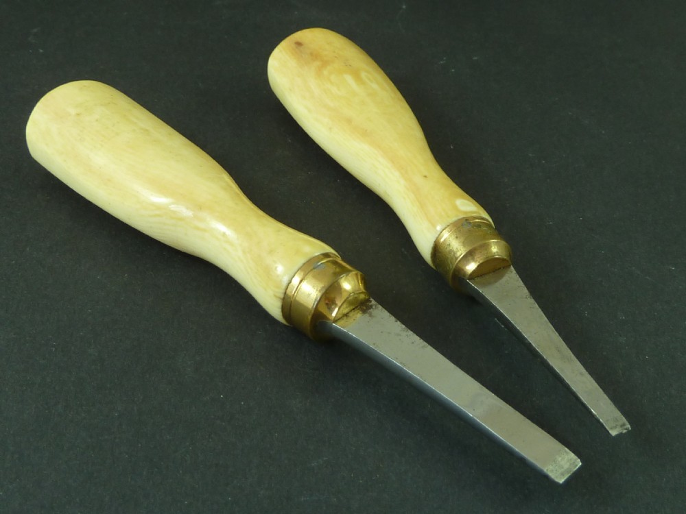 Pair Hawksley Ivory Handled Turnscrews Gun Pistol Accessory View V