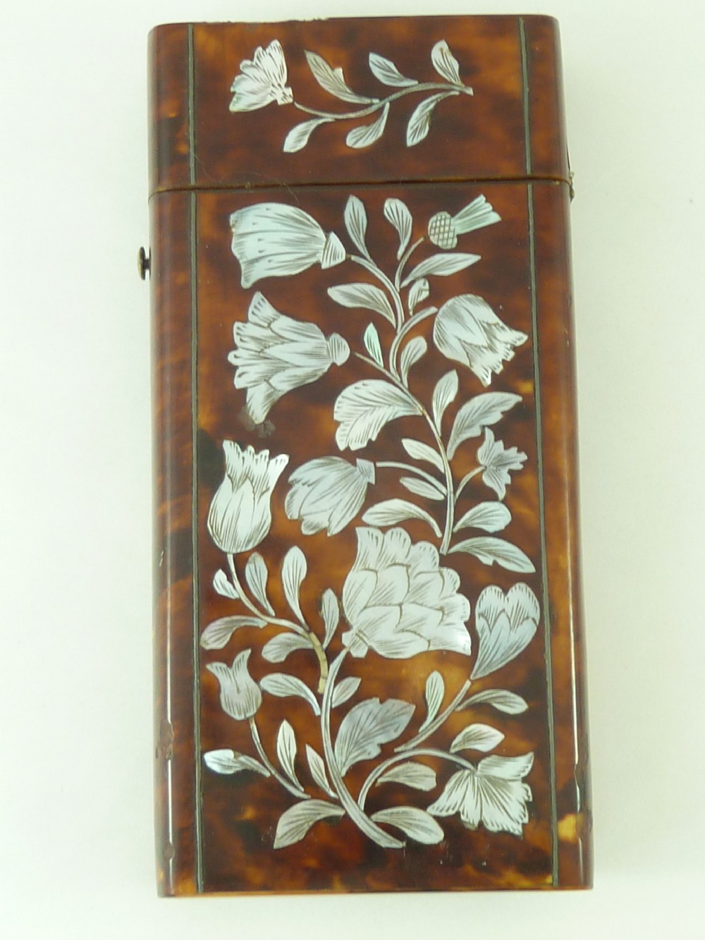 Victorian Cigar Case Tortoiseshell Mother of Pearl View IV