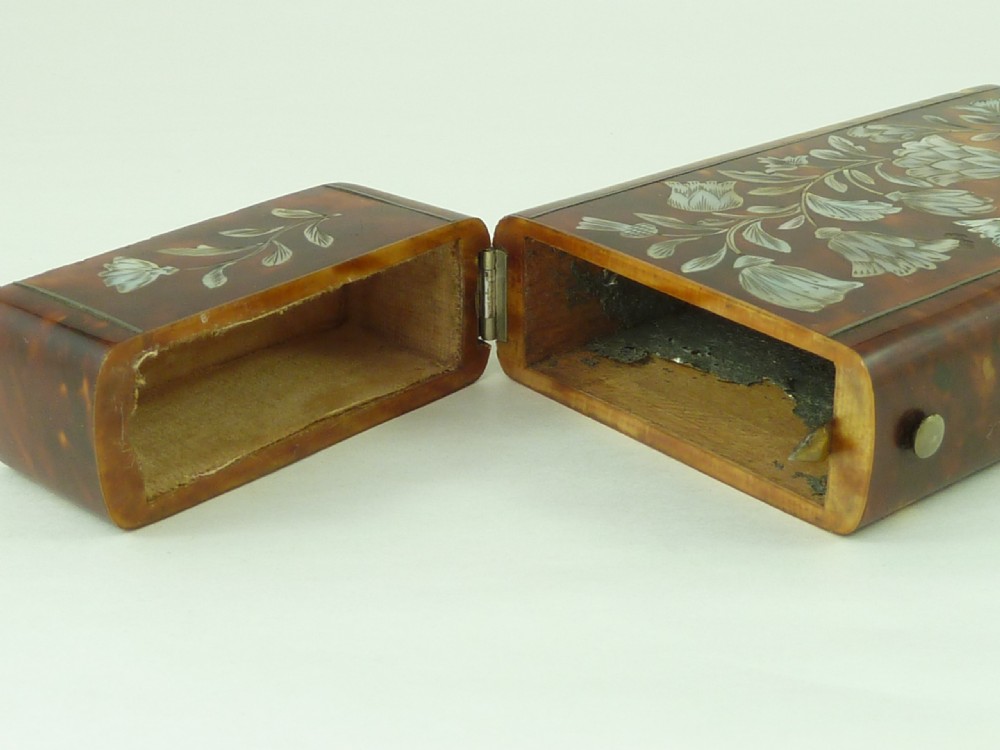 Victorian Cigar Case Tortoiseshell Mother of Pearl View VII