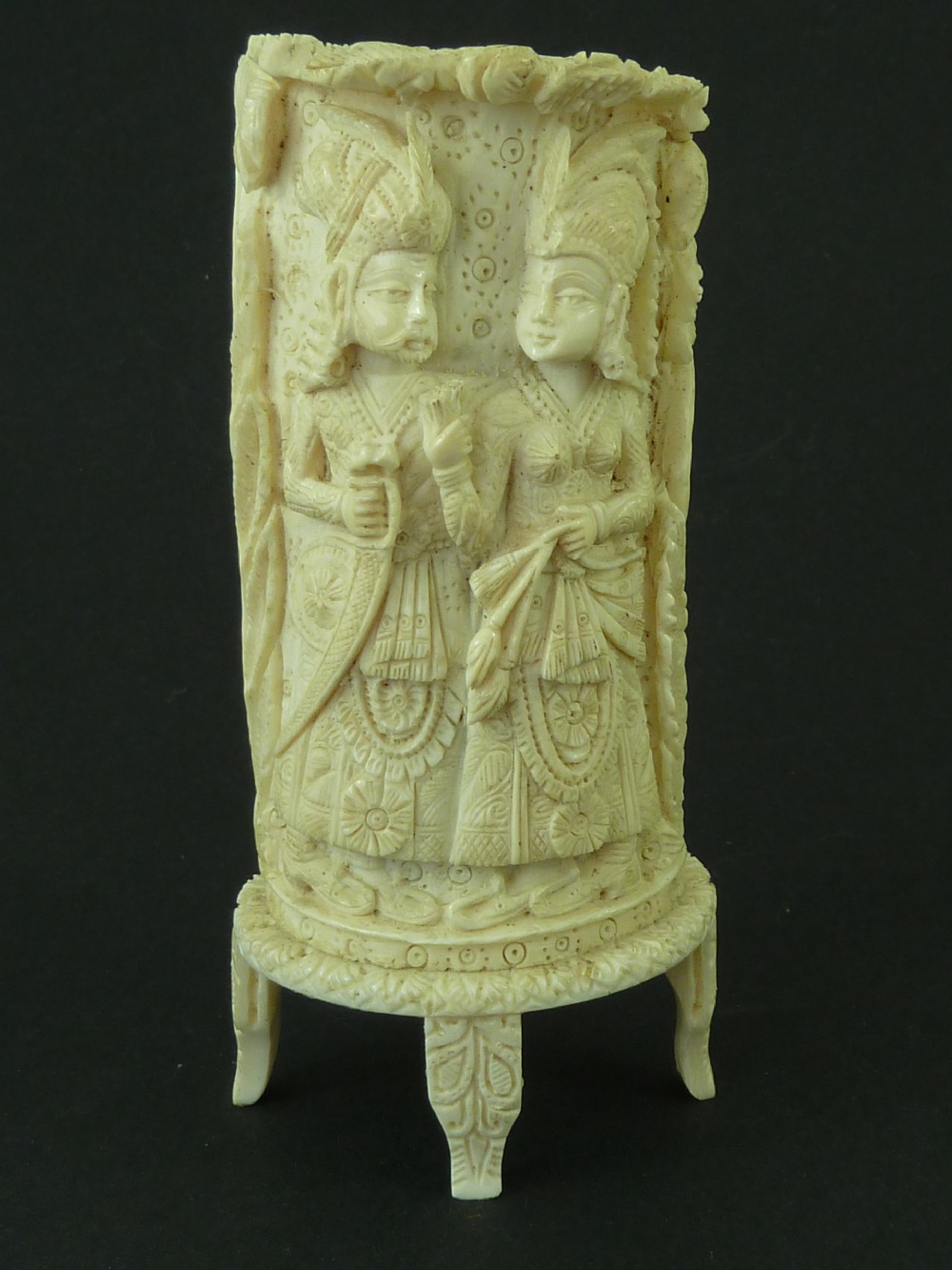 Carved Ivory Figure Group Indian