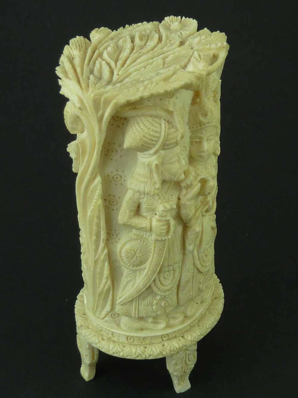 Carved Ivory Figure Group Indian View III