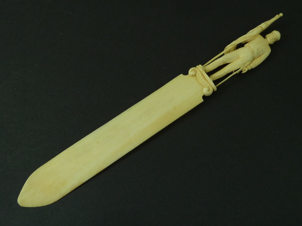 Garibaldi European Carved Ivory Paper Knife Page Turner View II