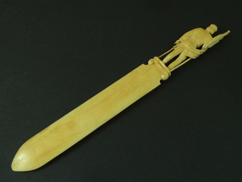 Garibaldi European Carved Ivory Paper Knife Page Turner View III
