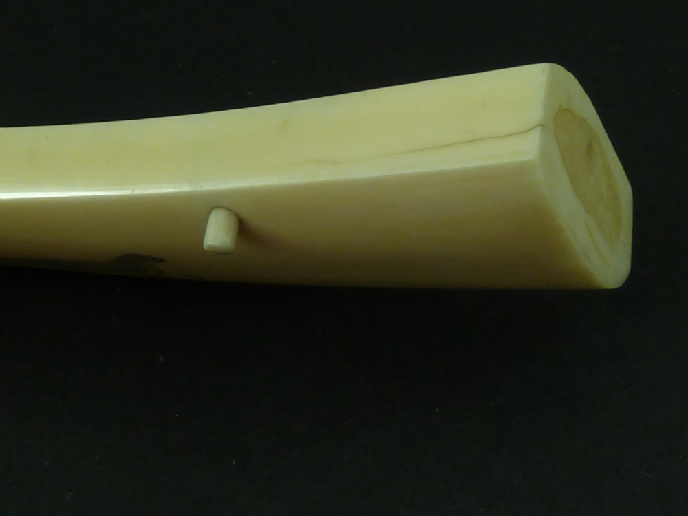 Scrimshaw Inuit Crib Board Walrus Tusk Marine Ivory Eskimo View IV