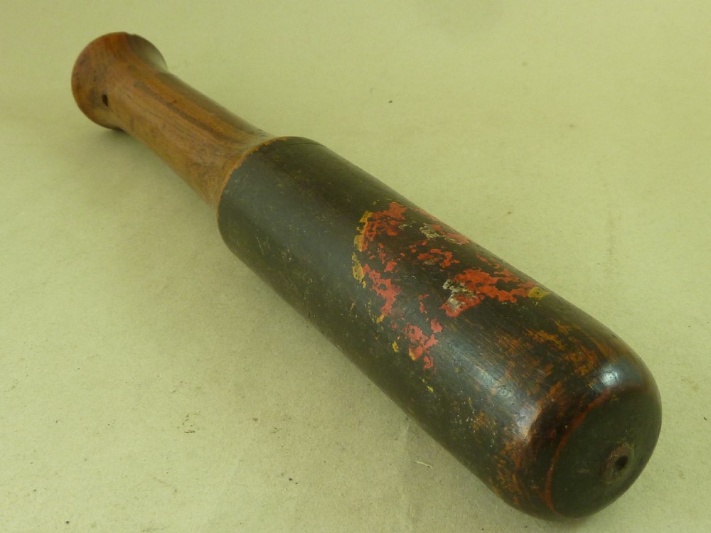 Newcastle Hand Painted Wooden Police Truncheon Tipstaff GR III George 3 Antique View III