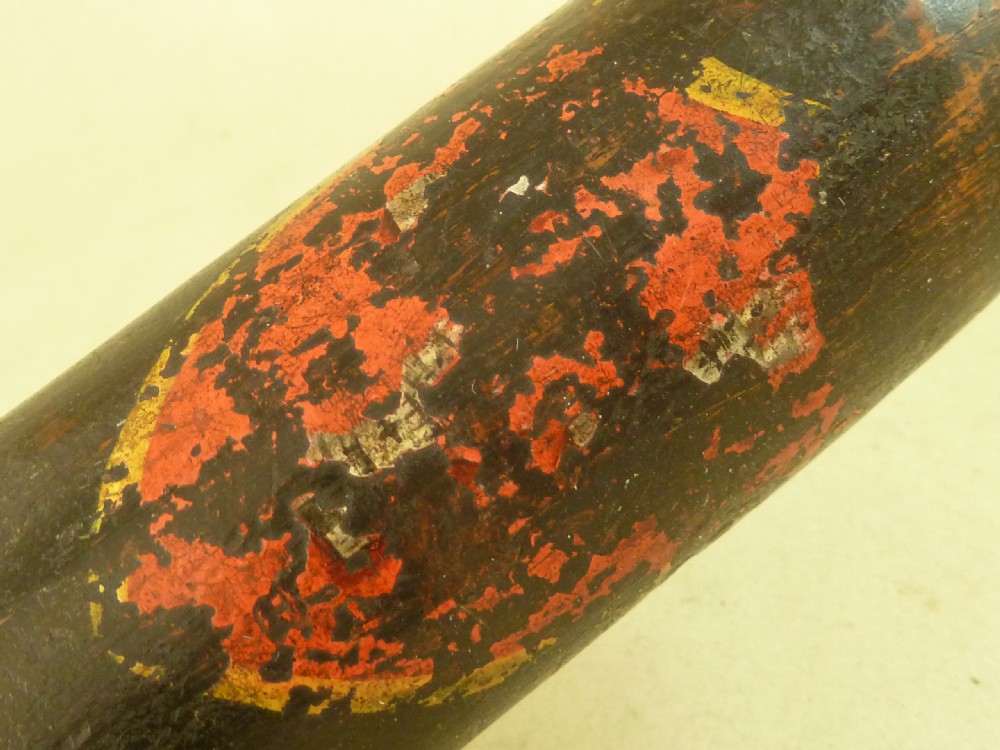 Newcastle Hand Painted Wooden Police Truncheon Tipstaff GR III George 3 Antique View VI