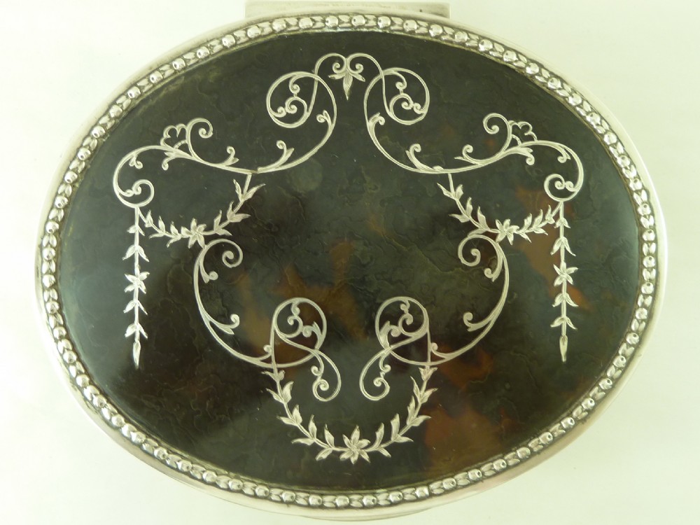 Victorian Tortoiseshell & Silver Pique Jewellery Box Charles Boyton Antique View X