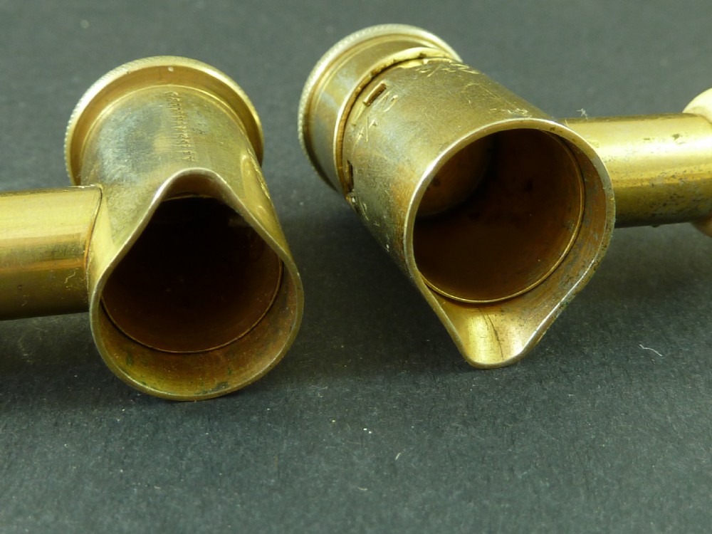 Pair Hawksley Ivory Handled Black Powder & Shot Measures Gun Pistol Accessory View VI