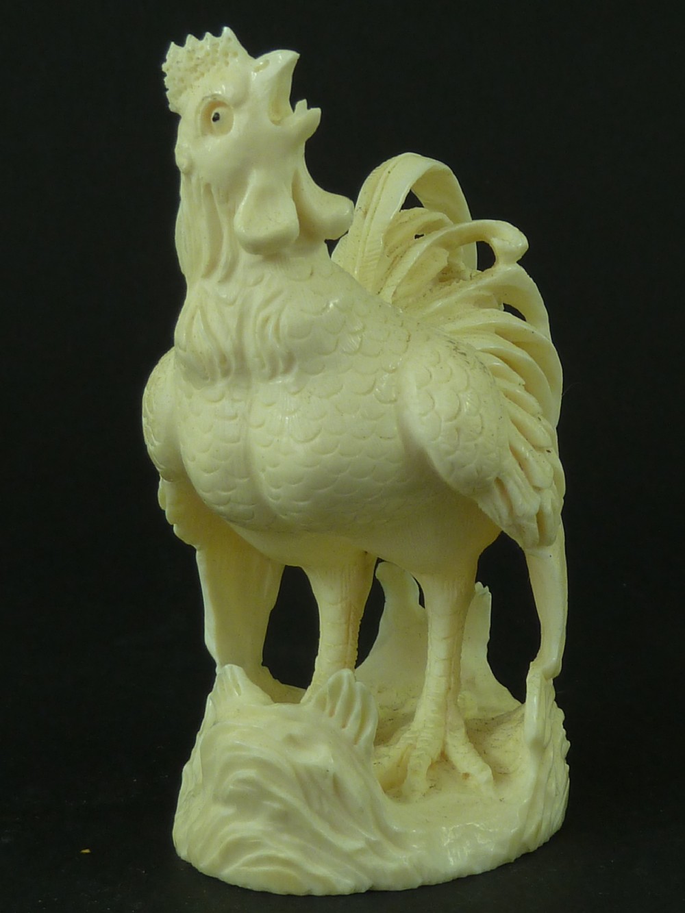 Antique Chinese Carved Ivory Cockerel Model