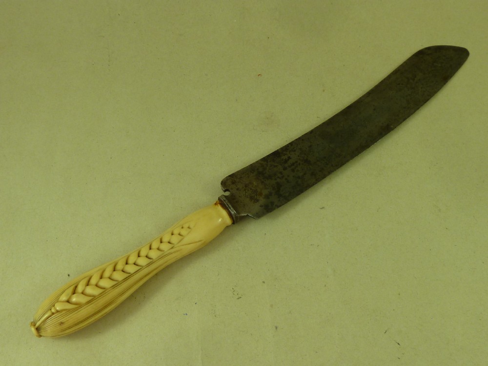 Ivory Handled Bread Knife Morton Cheapside London Antique