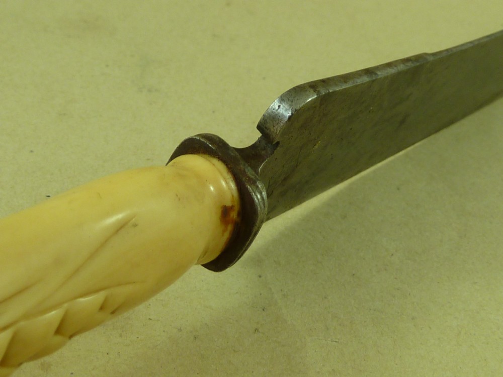 Ivory Handled Bread Knife Morton Cheapside London Antique View IV