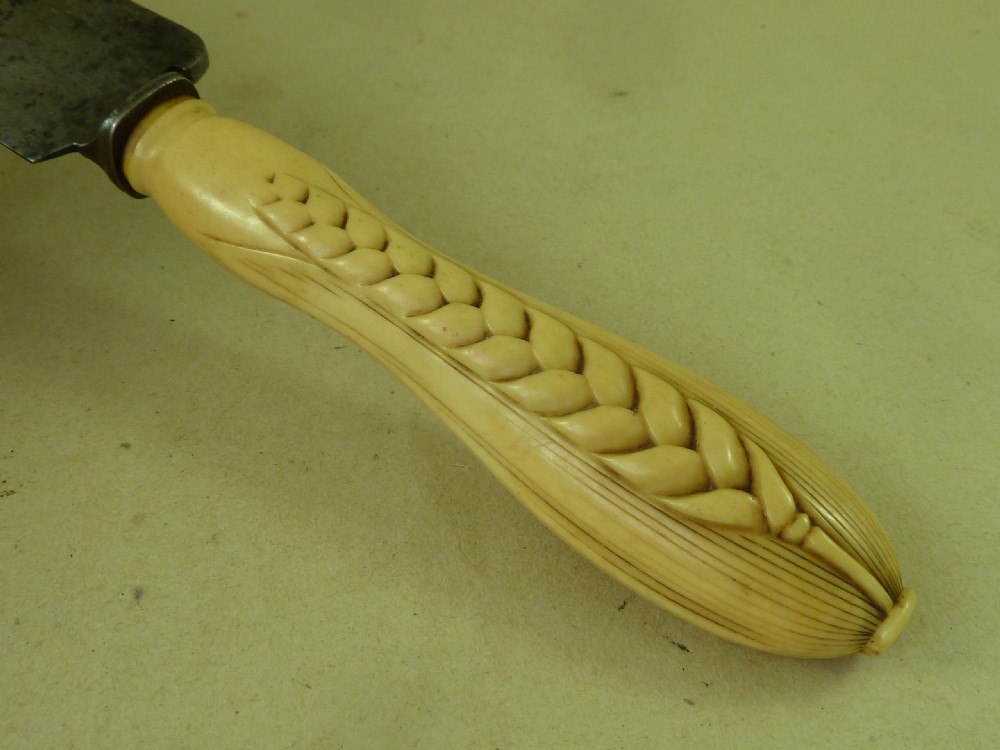 Ivory Handled Bread Knife Morton Cheapside London Antique View V