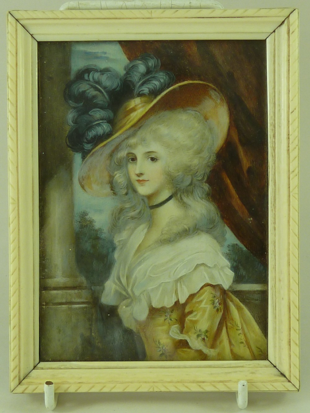 Georgiana Spencer Duchess of Devonshire Hand Painted Portrait Miniature Antique