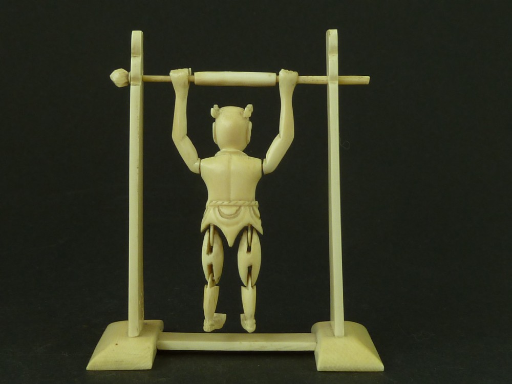 Chinese Export Acrobat Puzzle Box Compendium Toy IVory Games View II