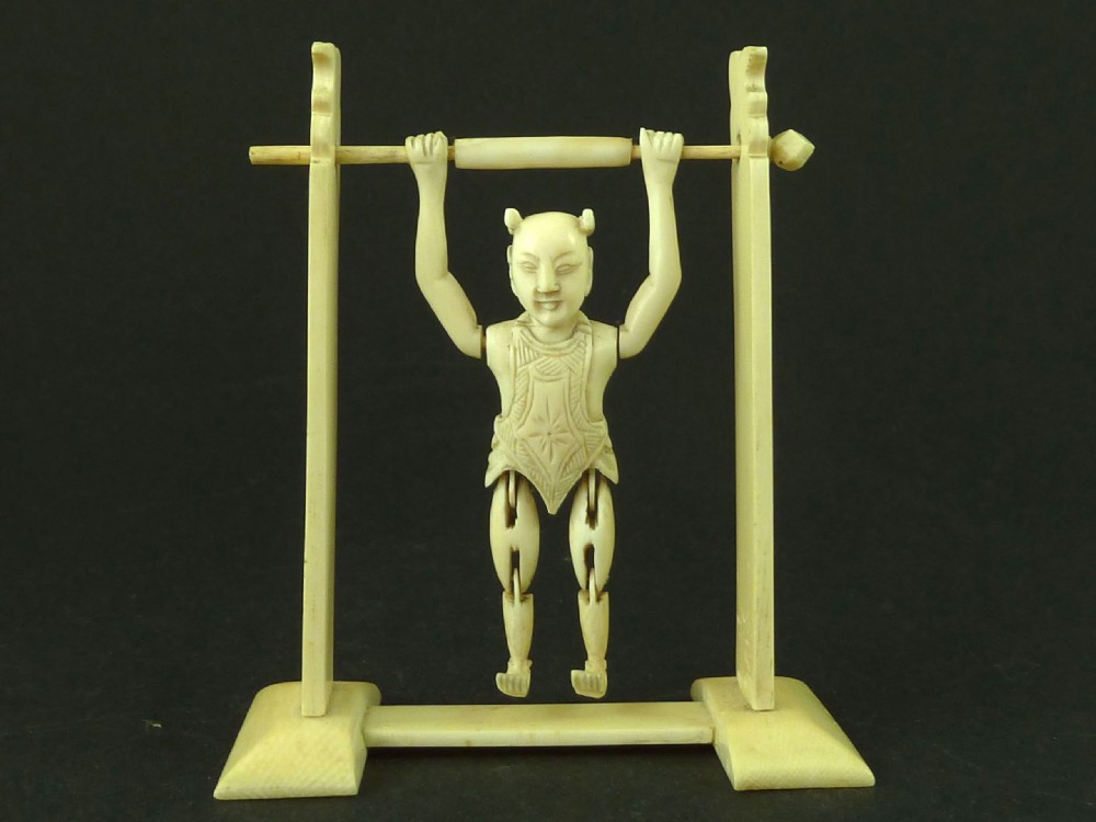 Chinese Export Acrobat Puzzle Box Compendium Toy IVory Games
