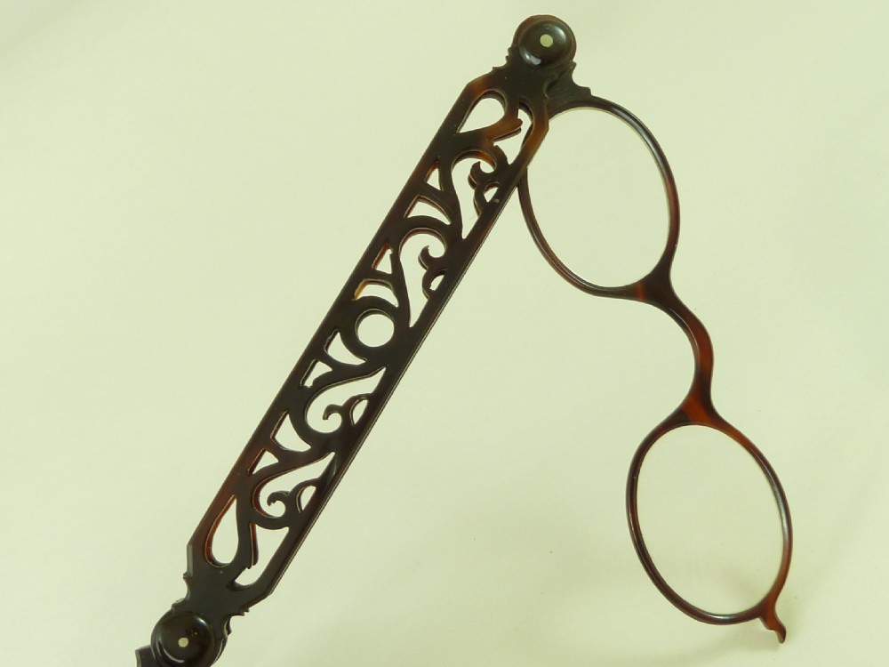 Negretti & Zambra London Tortoiseshell Lorgnettes Oval Frame Spectacles Antique View VI