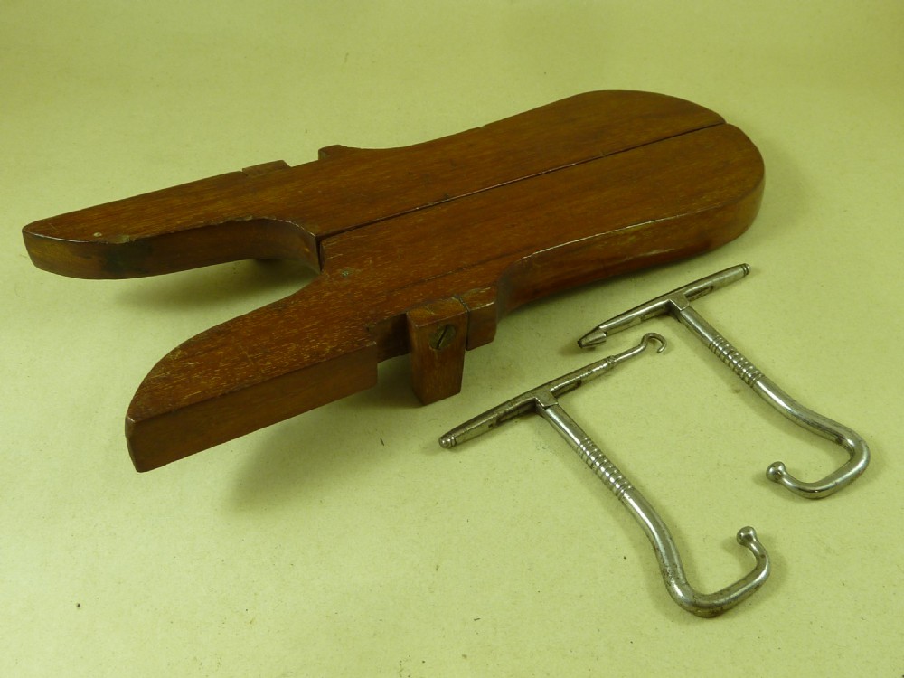 Antique Combination Boot Jack & Boot Puller Folding Mahogany Military Campaign