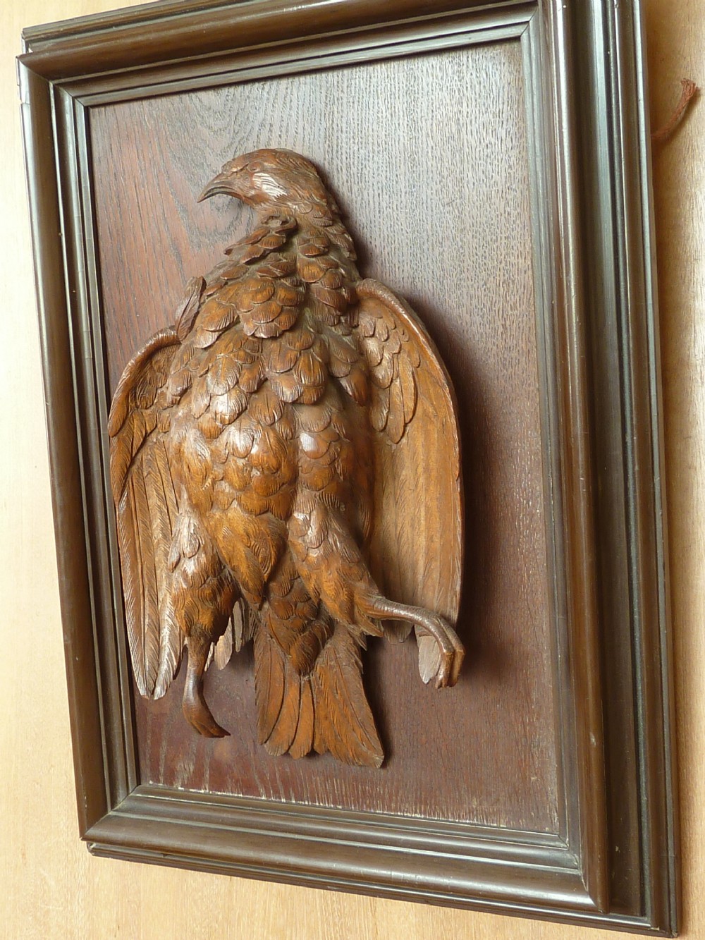 Carved Hanging Game Bird Framed Panel Trophy Victorian View V