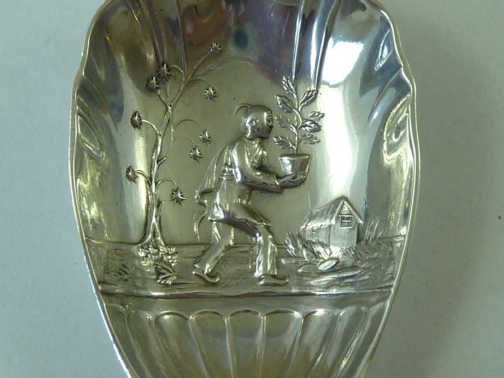 Tea Planter Caddy Spoon Sheffield 1921 Thomas Bradbury & Son View II
