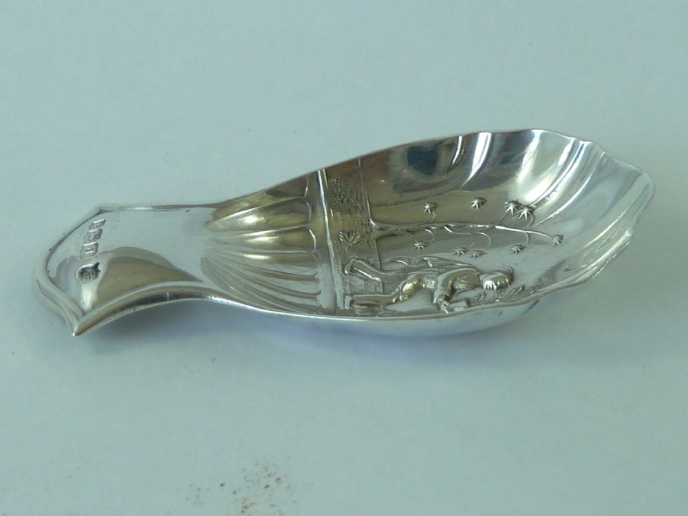 Tea Planter Caddy Spoon Sheffield 1921 Thomas Bradbury & Son View V