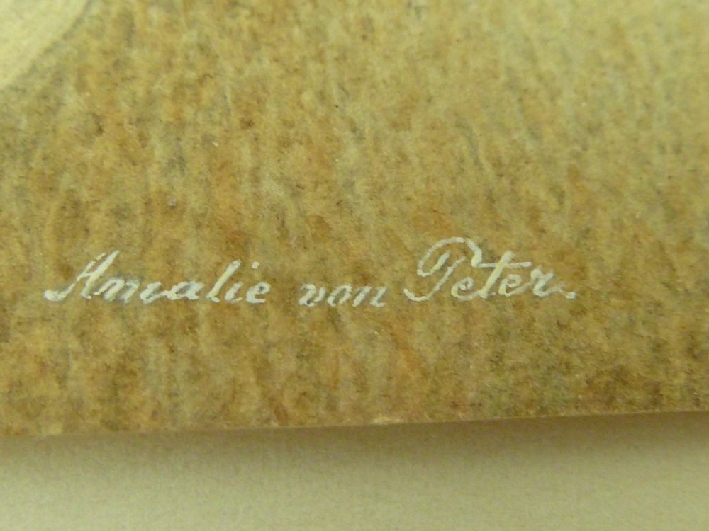 Amalie Von Peter Portrait Miniature Young Lady Jewellery Ringlets Signed Vienna Munich 1840 Antique View V