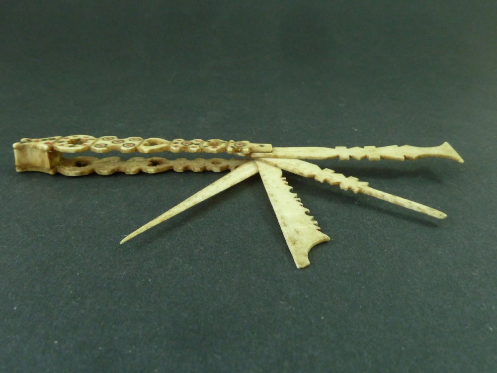 Napolionic POW Bone Toothpick Tongue Scraper Ear Wax Scoop Necessaire Antique View III