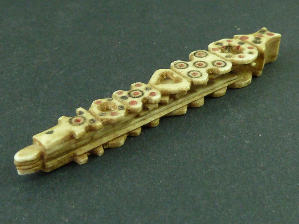 Napolionic POW Bone Toothpick Tongue Scraper Ear Wax Scoop Necessaire Antique View IV