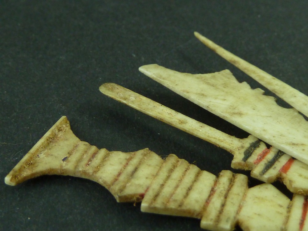 Napolionic POW Bone Toothpick Tongue Scraper Ear Wax Scoop Necessaire Antique View V