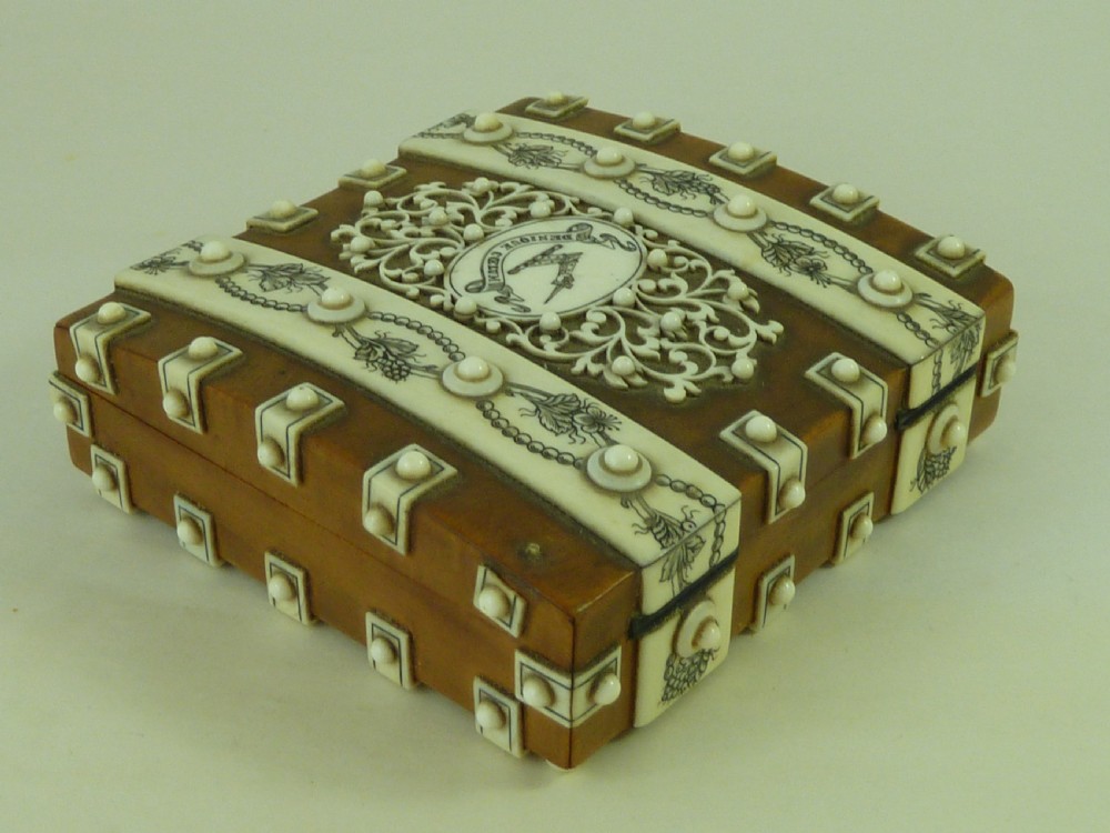 Gaming Tokens Counters Vizagapatam Anglo Indian Ivory Box Sandalwood View III