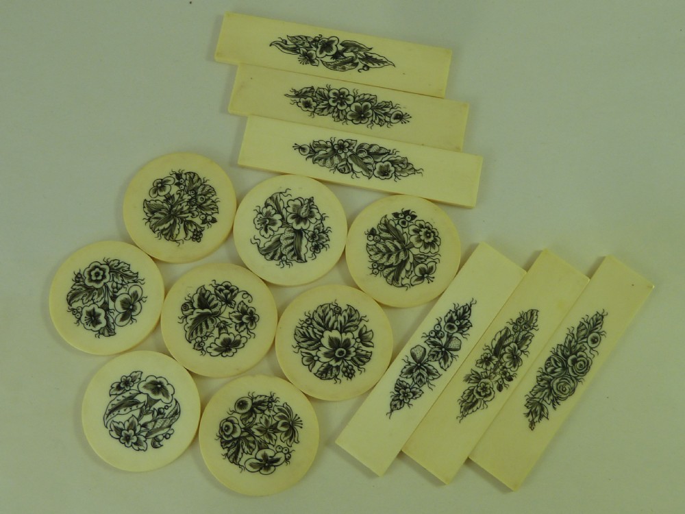 Gaming Tokens Counters Vizagapatam Anglo Indian Ivory Box Sandalwood View VI