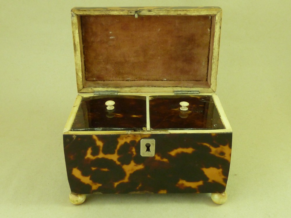 Georgian Tortoiseshell Tea Caddy View IV