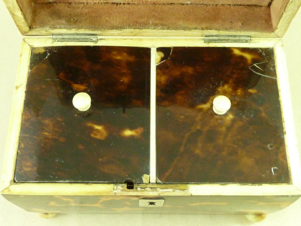 Georgian Tortoiseshell Tea Caddy View V