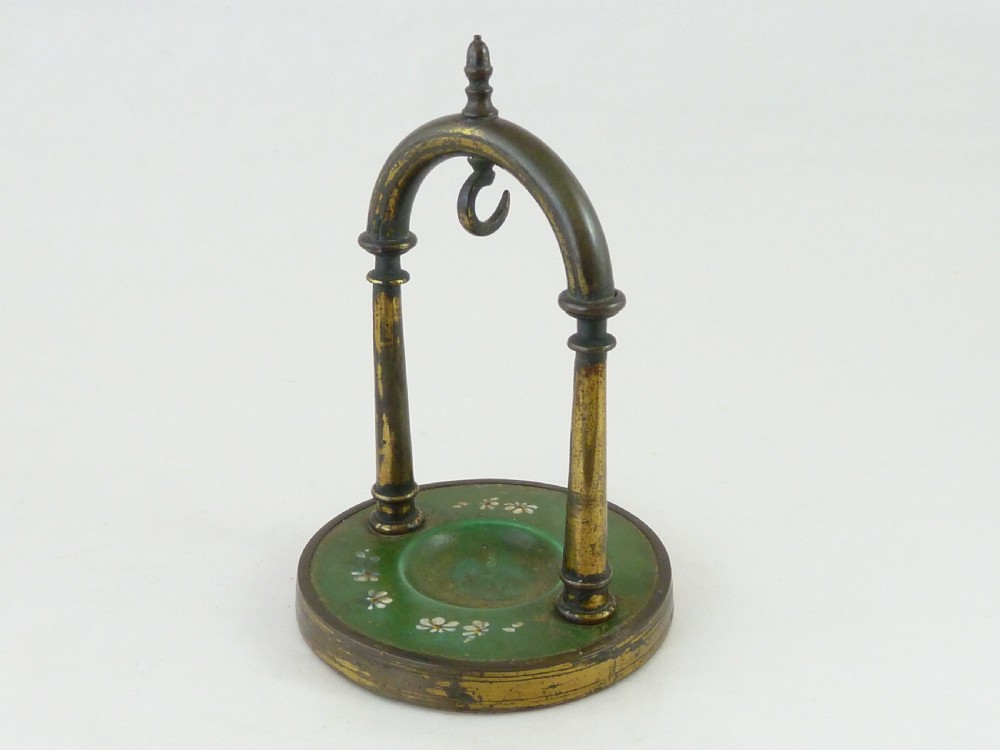 Brass Toleware Arch Pocket Watch Stand Holder View III