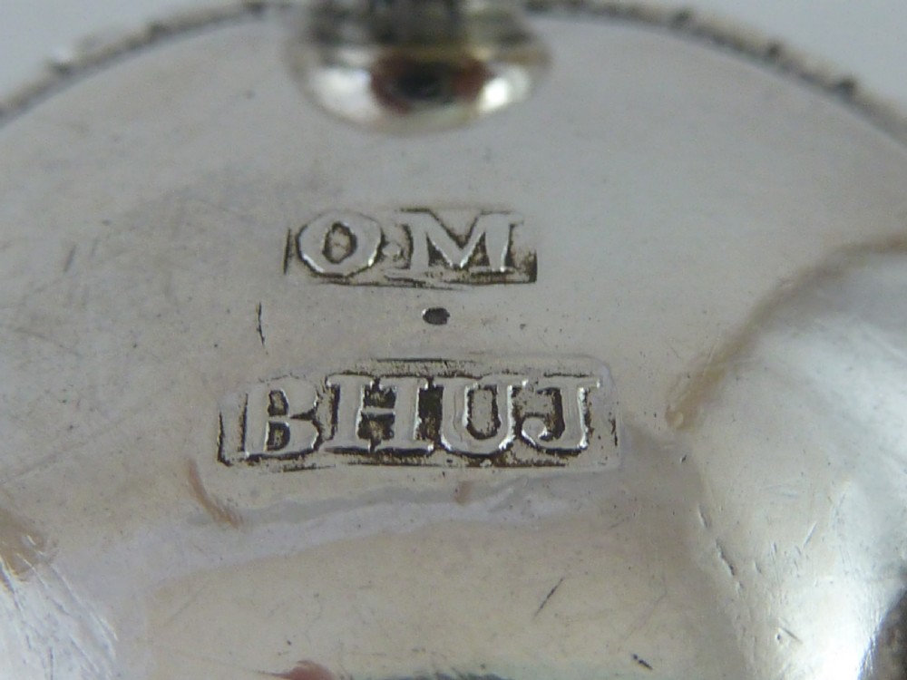 Anglo Indian Raj Silver Trinket Cups Oomersi Mawji, Bhuj, Cutch, Marked View VI