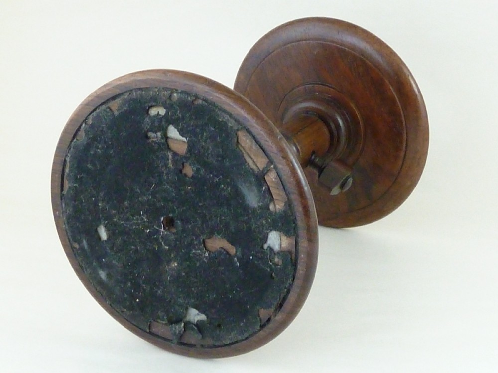 Georgian Turned Rosewood Candle Stand Adjustable View VI