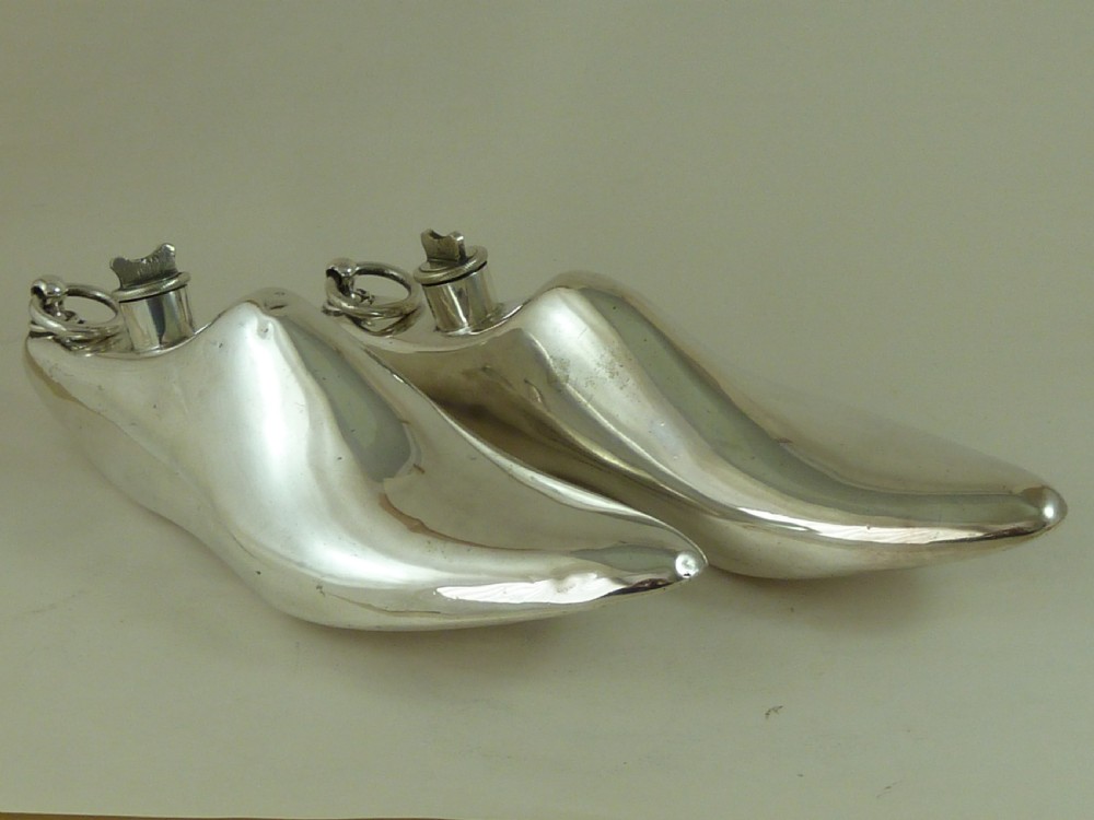 Silver Plate Shoe Heaters Warmers Smiths Patent Vernu View IX