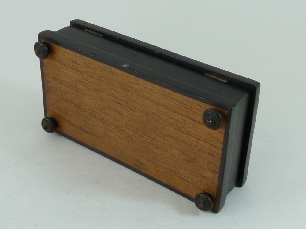 Italian Pietra Dura Mounted Ebony Trinket Box Antique View IV