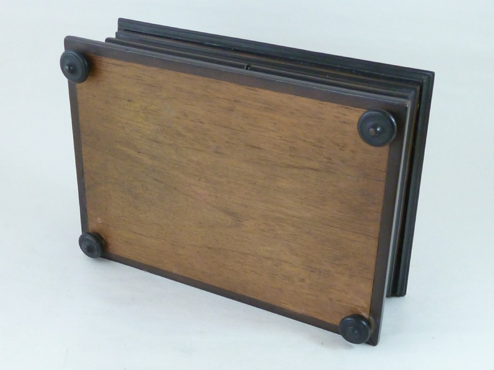 Large Italian Pietra Dura Mounted Ebony Jewellery Box Antique View VII