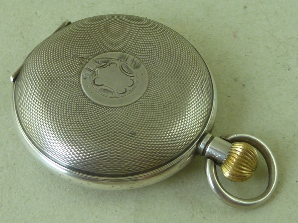 Swiss 8 Day Visible Escapement Full Hunter Pocket Watch 925 Sterling Silver London 1915 Hebdomas Weekly Watch Co  View VIII