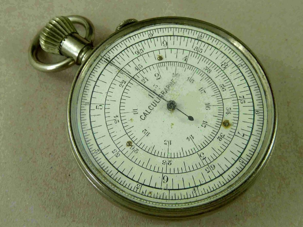 Pocket Watch Slide Rule Calculator Calculigraphe Calculating Circle Boucher 1878
